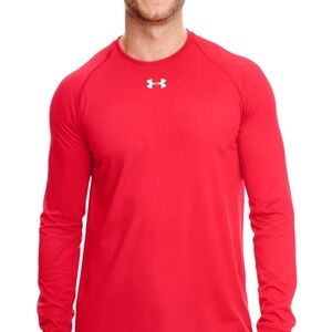 Under Armour Men’s Locker Long Sleeve Shirt Size L Red